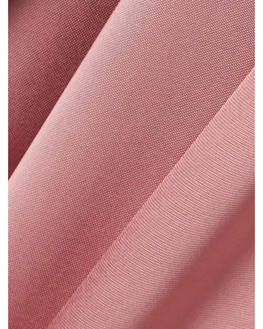 Lanvin Pink Scarf-Detailed Draped Satin Top