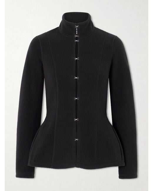 Colleen Allen Black Paneled Fleece Jacket