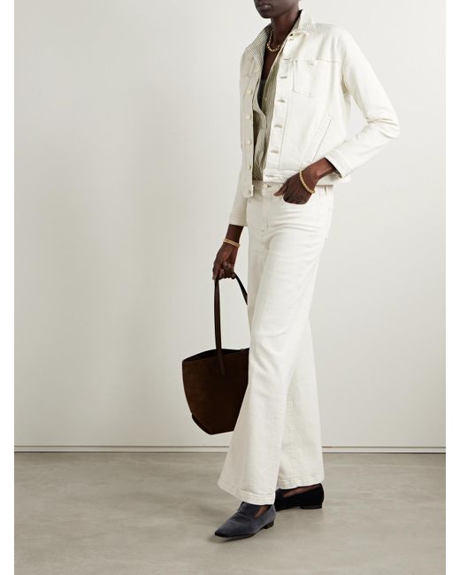 Jean Large Taille Haute En Coton Mélangé Stretch Scottie L'Agence en coloris White