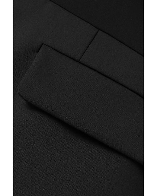 Nensi Dojaka Black Stretch-Wool, Jersey And Tulle Mini Dress