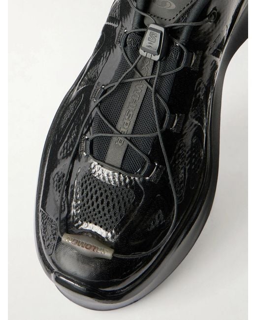Comme des Garçons Black Xt-Whisper Void Platform Rubber-Trimmed Mesh Sneakers