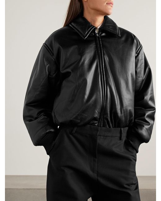 Acne Black Padded Bomber Jacket
