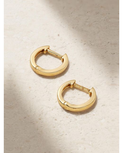 Anita Ko Natural Huggies 18-Karat Hoop Earrings