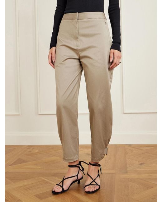 Proenza Schouler Natural Serene Cotton-Blend Twill Tapered Pants