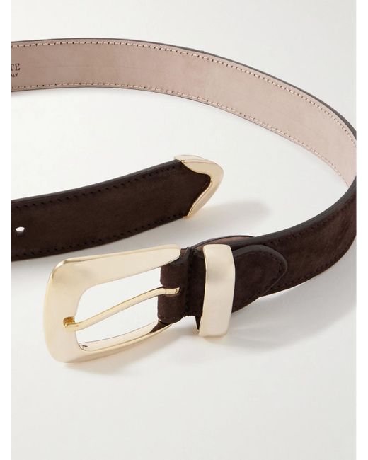 Khaite Brown Benny Suede Belt