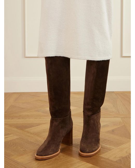 Gabriela Hearst Brown Bocca 75 Suede Boots