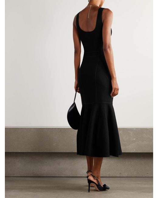 Zimmermann Black Midikleid Aus Strick Mit Volant
