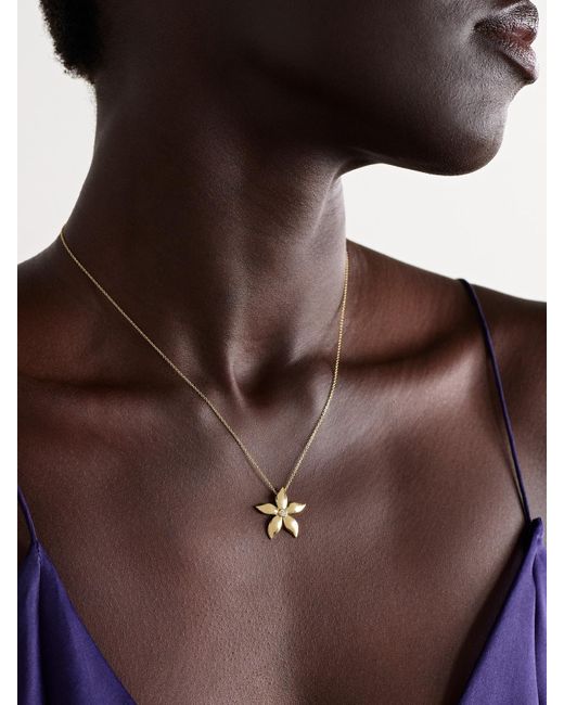Ileana Makri Natural Blossom 18-Karat Diamond Necklace