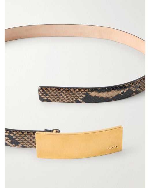 Khaite Natural Berlin Snake-Effect Leather Belt