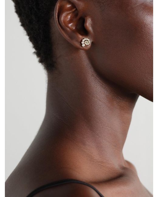 Sophie Bille Brahe Natural Petit Rêve Escargot 18-Karat Recycled Diamond Earrings