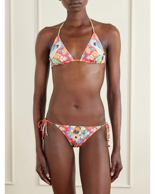 Etro Multicolor Paisley-Print Bikini