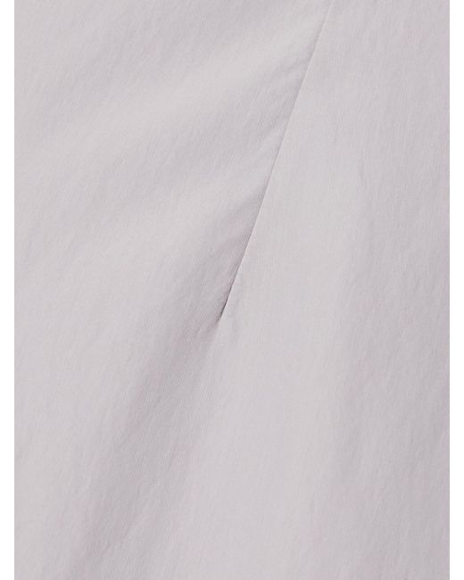 La Ligne White Cosette Midirock Aus Shell Mit Besatz Aus Organza