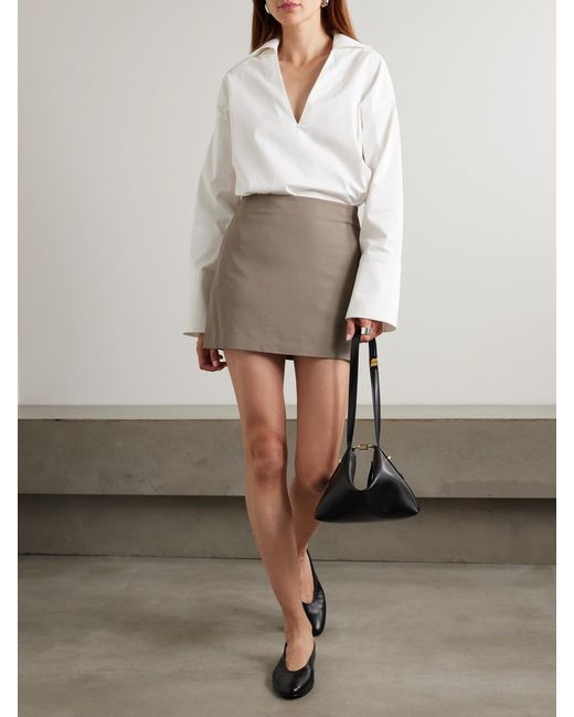 TOVE White Luisa Cotton-Blend Poplin Shirt