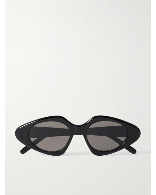 Loewe Black Slim Cat-Eye Acetate Sunglasses