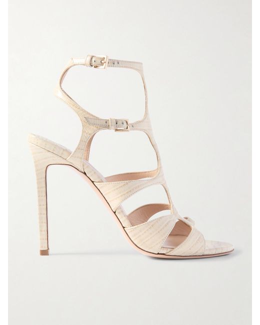 Tom Ford Natural Paradise Snake-Effect Leather Sandals