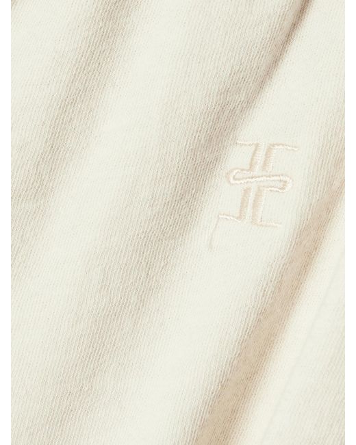 ÉTERNE Natural Wide-Leg Cotton-Jersey Sweatpants