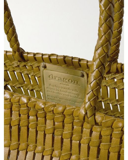 Dragon Diffusion Natural Terrafino Woven Leather Tote