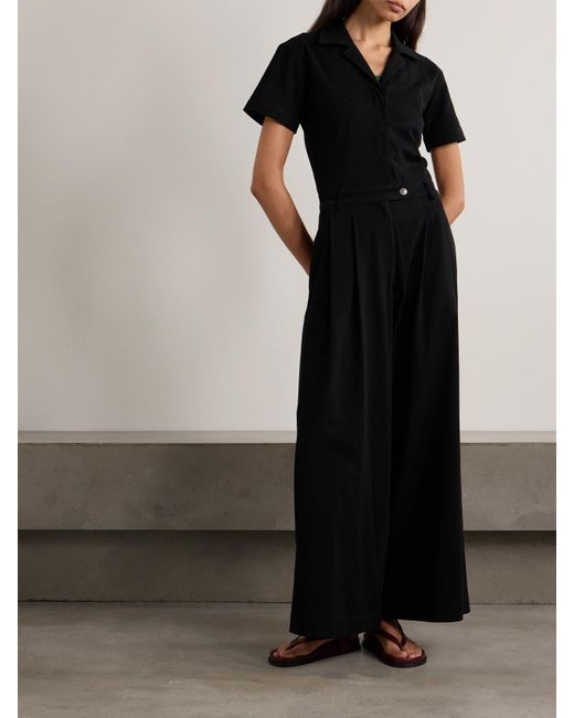 Rivet Utility Black Stylist Cotton-Blend Twill Jumpsuit