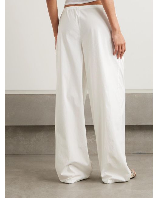 Skims White Hose Mit Weitem Bein Aus Popeline Aus Einer Baumwollmischung – Snow