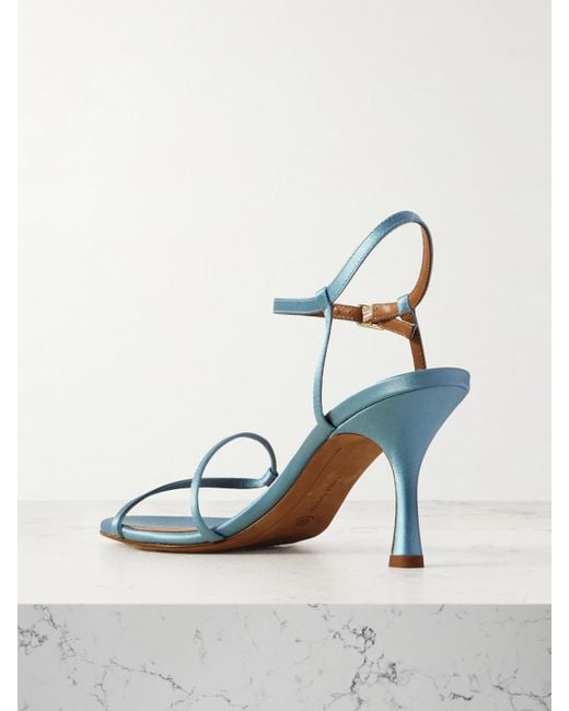 Emme Parsons Blue Loop Satin Sandals