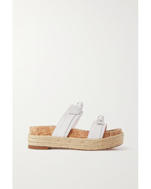 Alexandre Birman Clarita Sport Leather Espadrille Platform Sandals