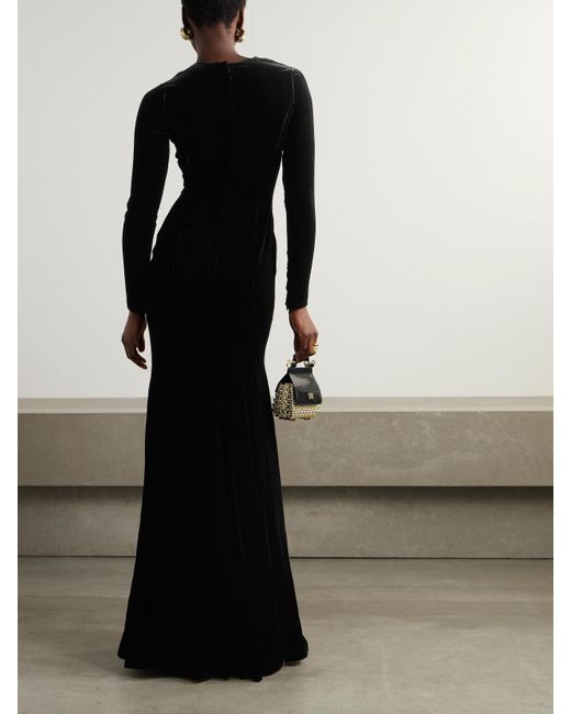 Dolce & Gabbana Black Velvet Gown