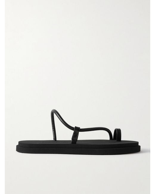 Emme Parsons Black Bari Pool Leather Sandals