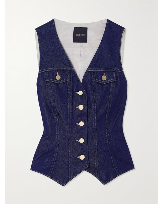 Goldsign Blue Denim Vest