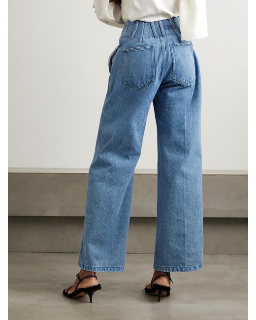 Patou High-Rise Wide-Leg Jeans in Blue | Lyst
