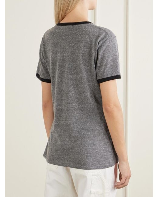 Nili Lotan Gray Lana Classic Ringer T-Shirt