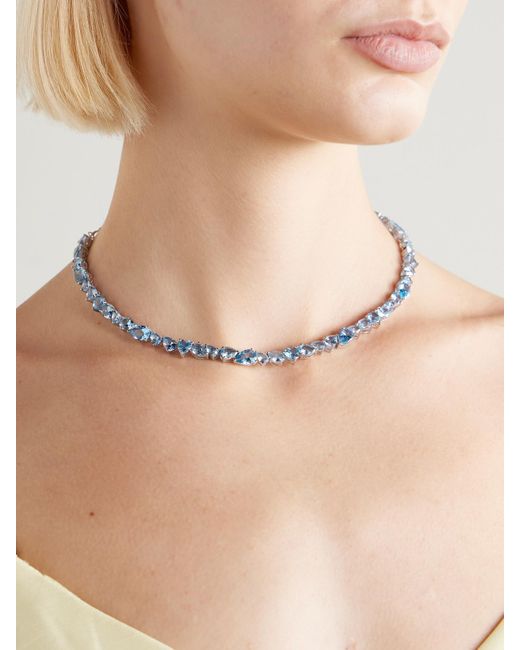 Completedworks Blue Recycled, Cubic Zirconia And Synthetic Spinel Necklace