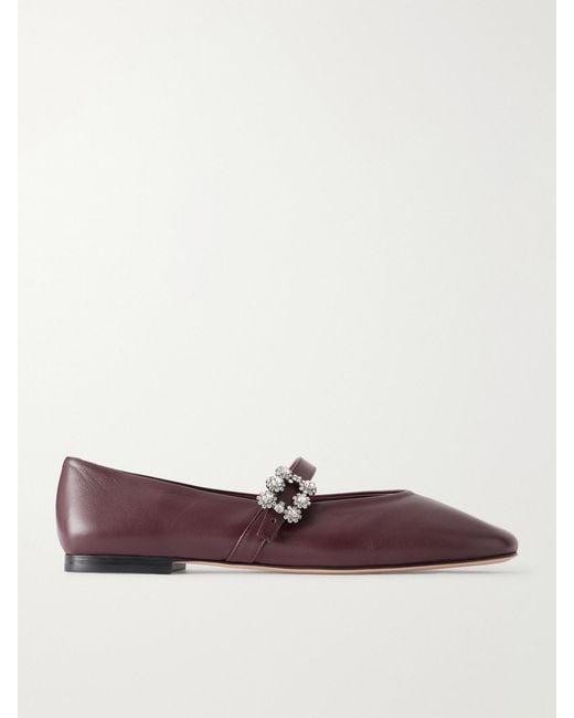 Roger Vivier Red Efflorescence 10 Crystal-Embellished Ballet Flats