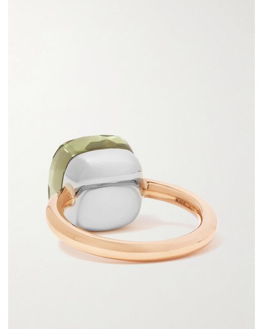 Pomellato Metallic Nudo Maxi 18-Karat Rose Prasiolite Ring