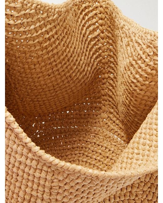 Khaite Natural Lotus Medium Raffia Tote