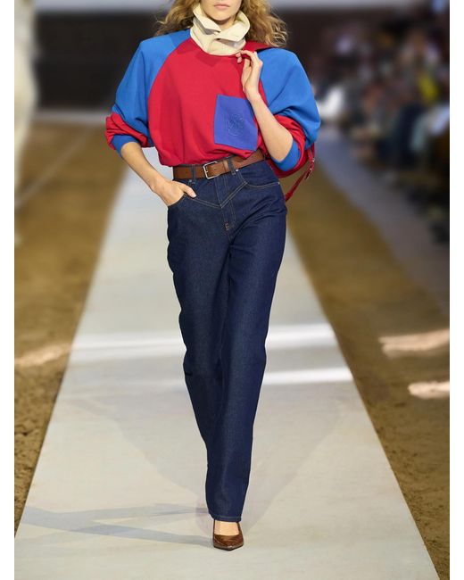 Stella McCartney Blue High-Waist Straight-Leg Jeans