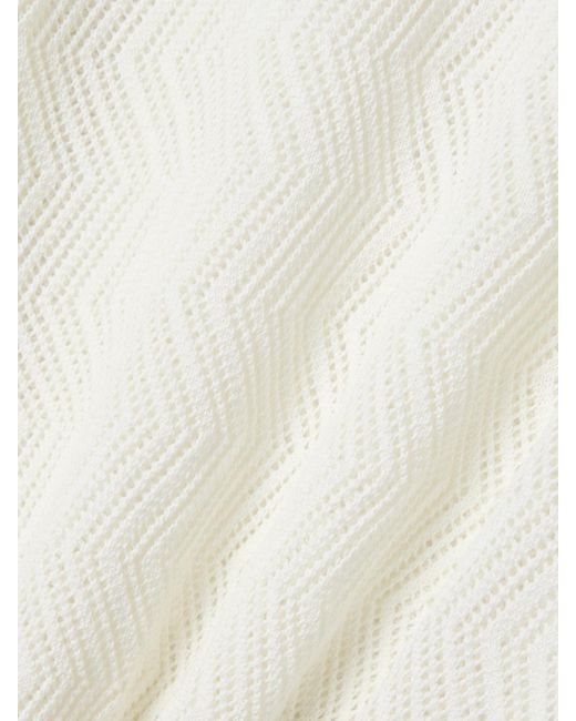 Proenza Schouler White Nicola Pointelle-Knit Cotton-Blend Sweater