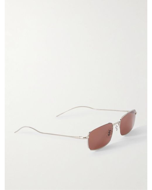 Oliver Peoples Pink Rectangle-Frame-Tone Sunglasses