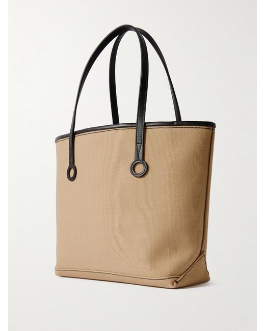J.W. Anderson Natural Anchor Small Leather-Trimmed Canvas Tote