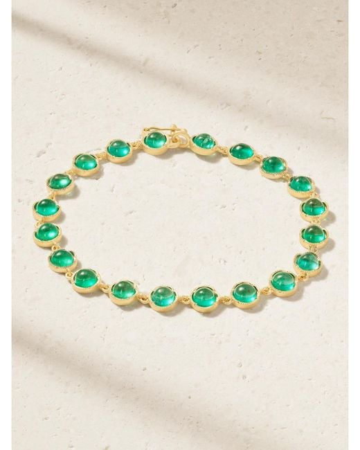 Irene Neuwirth Green 18-Karat Emerald Bracelet