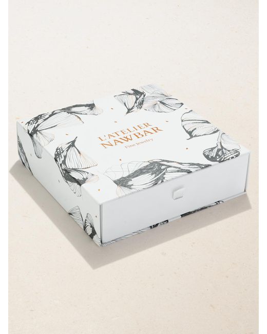L'Atelier Nawbar Natural Bond Street Fan Mini Ohrringe Aus 18 Karat Mit Mehreren Steinen