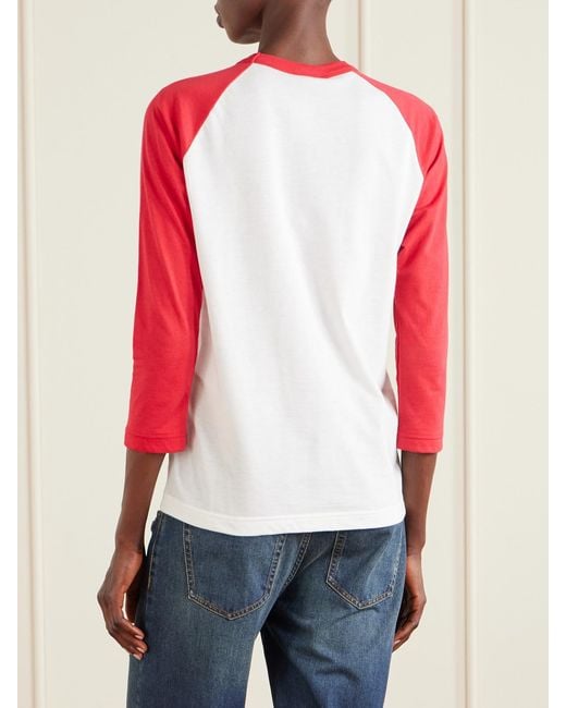 Gucci Red Printed Cotton-Blend Jersey T-Shirt