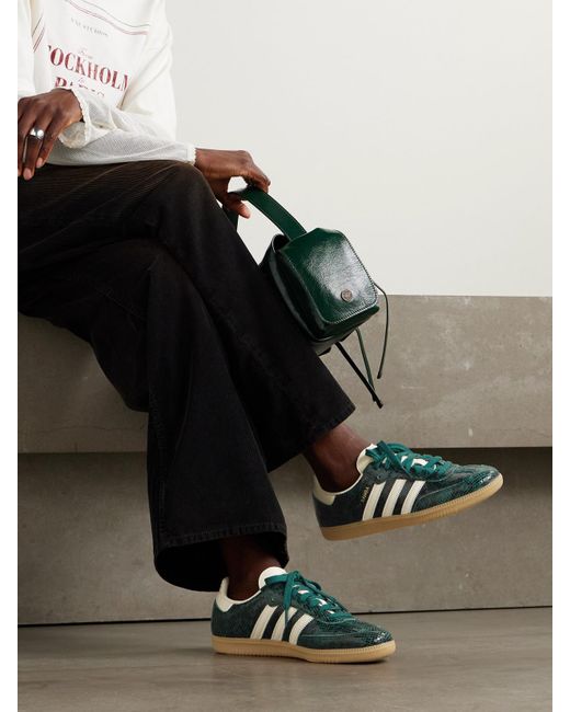 Adidas Originals Green 'Samba Og' Sports Shoes