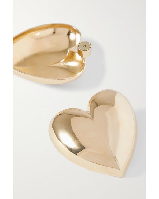 Jennifer Fisher Natural Puffy Heart-Plated Earrings