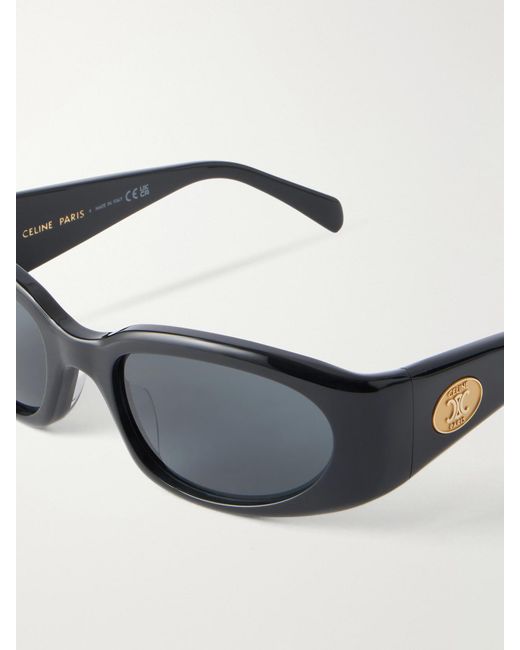 Céline Black Journey Round-Frame Acetate Sunglasses