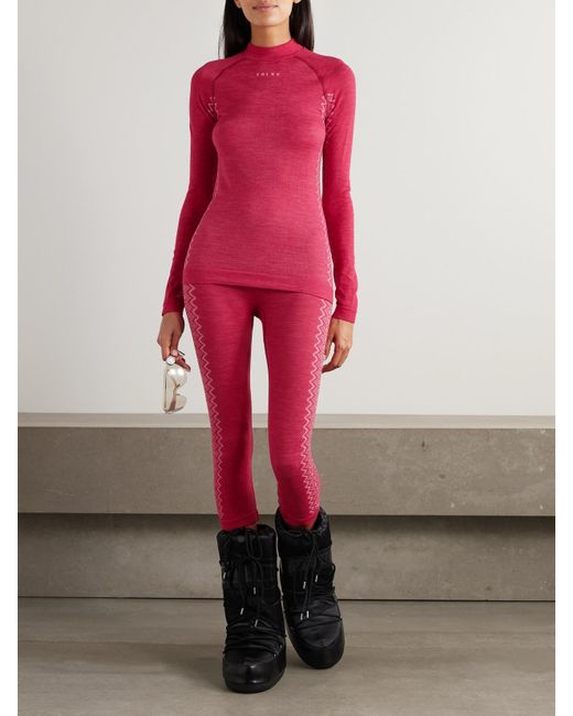 Falke Pink Nordic Oberteil Aus Einer Wollmischung