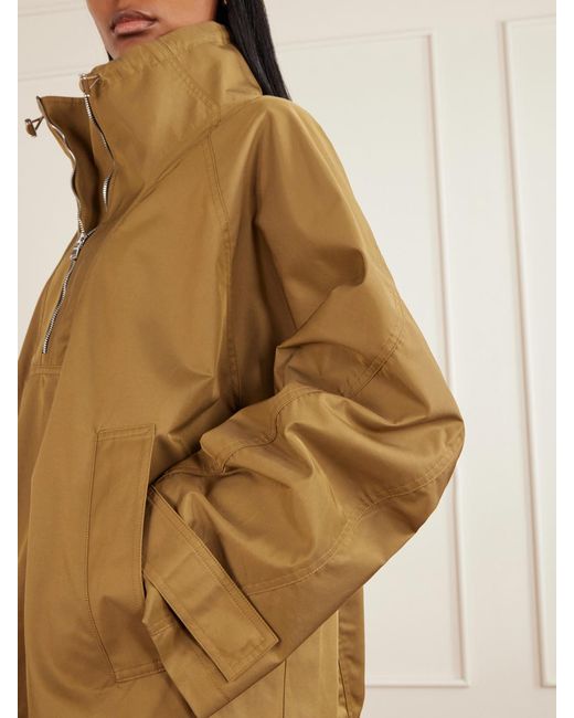 Agolde Natural Coulson Half-Zip Cotton-Blend Shell Jacket