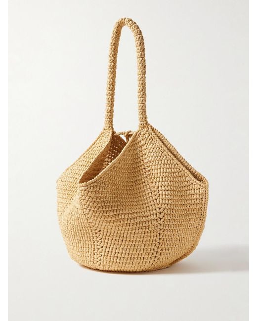 Khaite Natural Lotus Medium Raffia Tote