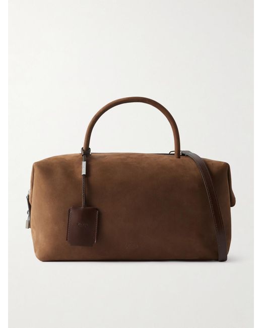 Max Mara Brown Tote Aus Veloursleder Mit Lederbesätzen