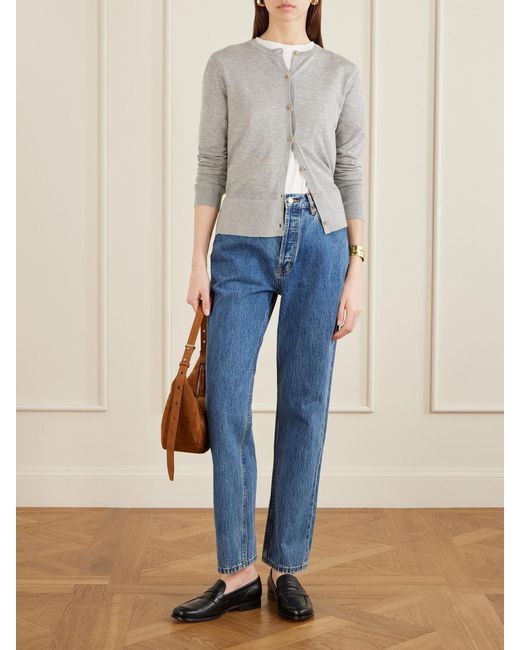 Totême Gray Lyocell-Blend Cardigan
