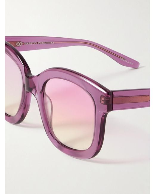 Barton Perreira Pink Quannah Sonnenbrille Mit D-Rahmen Aus Azetat